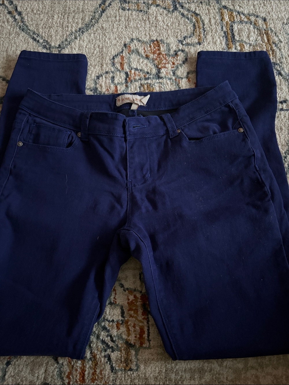Women's Dark Navy Skinny Jeans - Stretch Fit